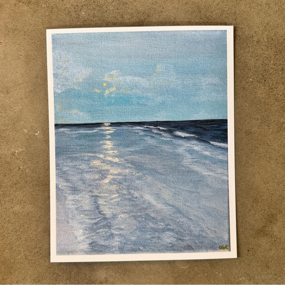 Moon over Miramar Beach Art Print 8x10” Destin Florida FL